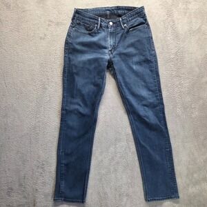 Levis 511 Jeans Mens 32X32 Blue Slim Straight Reinforced Mid Rise Dark Denim